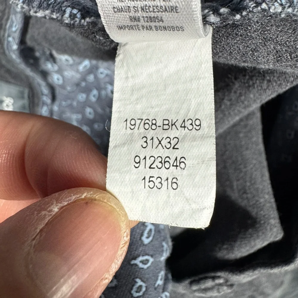 Bonobos Athletic Fit Chinos Pants Men 31x32 (Fits 31x30) Grey Tessuti di Sondrio